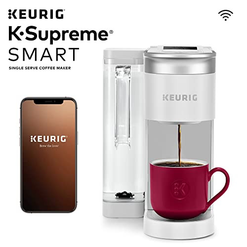 Keurig K-Supreme Smart Single Serve Coffee Maker With Wifi Compatibility, 4 Brew Sizes & 3-Month Brewer Maintenance Kit Includes Descaling Solution, Water Filter Cartridges & Rinse Pods, 7 Count