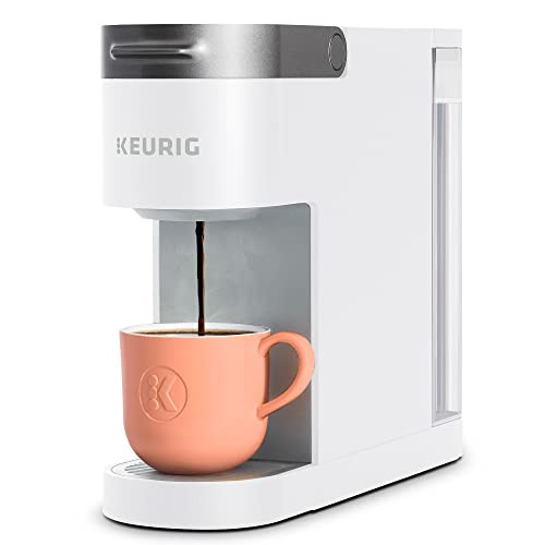 Keurig K- Slim Single Serve K-Cup Pod Coffee Maker, Multistream Technology, White & K-Mini Single Serve Coffee Maker, Black