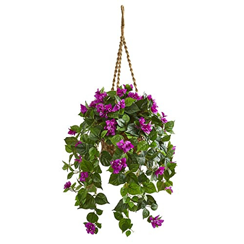 Nearly Natural Bougainvillea Artificial Plant In Basket