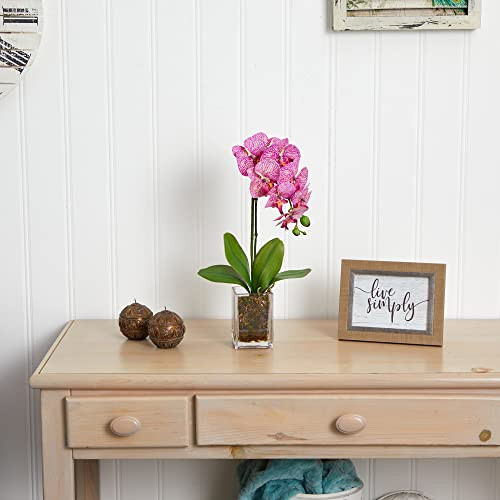 Nearly Natural 24In. Orchid Phalaenopsis Artificial Arrangement In Vase