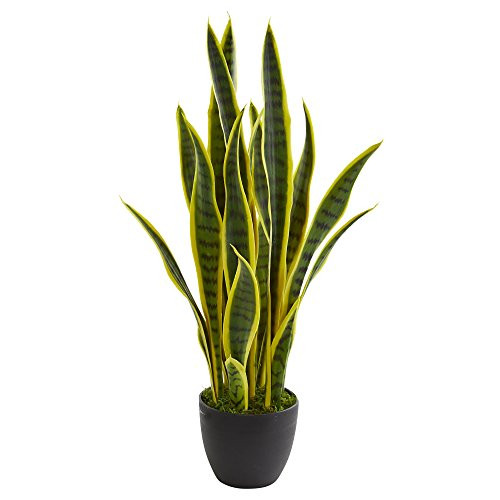 Nearly Natural 26 In. Sansevieria Artificial Silk Plants, Green