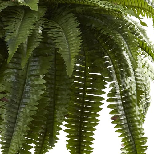 Nearly Natural 6788 Double Giant Boston Fern Hanging Basket,Green