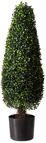 Nearly Natural 3Ft. Boxwood Tower Topiary Uv Resistant (Indoor/Outdoor)