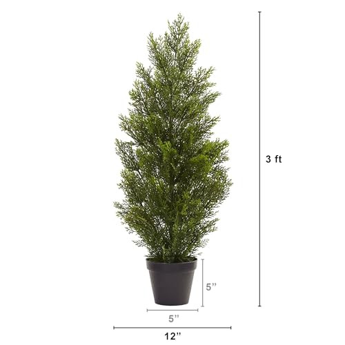 Nearly Natural 3Ft. Mini Cedar Pine Tree (Indoor/Outdoor)