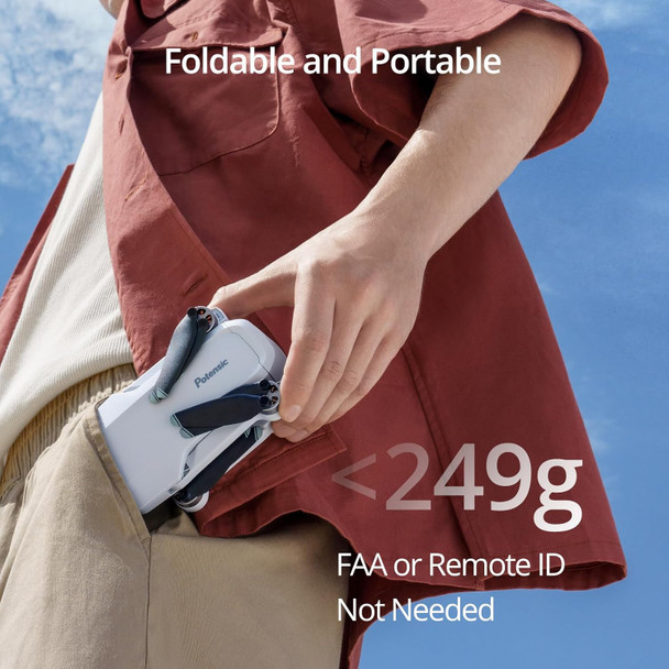 Potensic Atom, 3-Axis Gimbal 4K Drone With Camera For Adults, Under 249G, 64 Mins Flight, Max 6Km Transmission, Visual Tracking, 4K/30Fps Quickshots, Expansion Kit