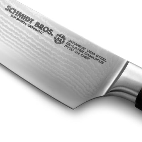 Schmidt Bros. Schmidt Brothes - Artisan Series 8-Inch Chef Knife, High-Carbon German Stainless Steel Cutlery, Coconut Resin Handle