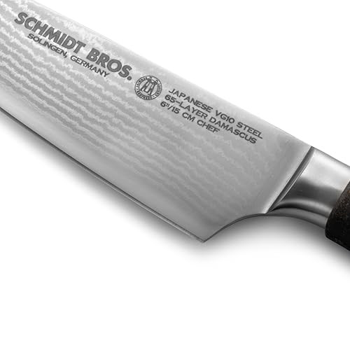 Schmidt Bros - Artisan Series 6-Inch Chef Knife, High-Carbon German Stainless Steel Cutlery, Coconut Resin Handle
