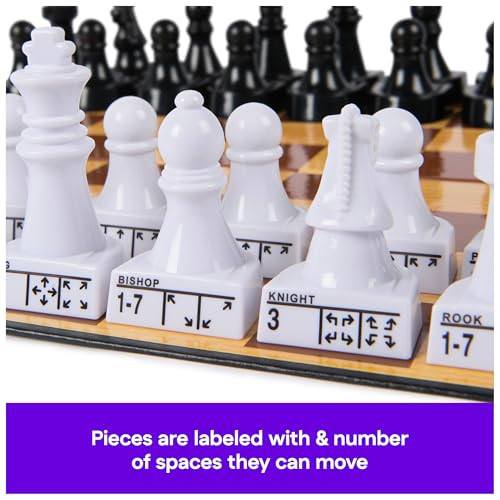 Spin Master Games, Cardinal Classics Chess Teacher, Learn To Play Strategy Board Games For Beginners, Chess Set For Kids, Valentine'S Day s For Couples, 2 Players, For Ages 8 & Up