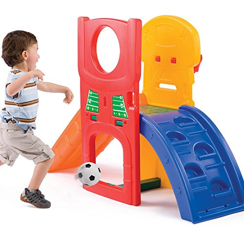 Step2 All-Star Sports Climber, Kids Indoor/Outdoor Playset, Backyard Playground Set, Slides, Climbing, Basketball Hoop, Football Toss, Soccer Goal, Balls Included, Jungle Gym, Toddlers 3-6 Years Old