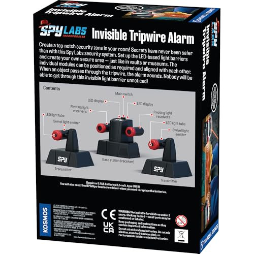 Thames & Kosmos Spy Labs Inc: Invisible Tripwire Alarm  Detective Toy For Boys & Girls Ages 8+  Toy Security System With Led Light Beams  Essential Pretend Play Tool For Young Investigators