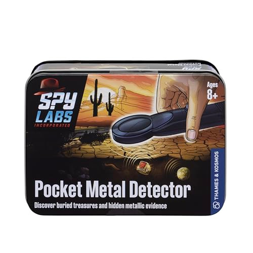 Thames & Kosmos Spy Labs Inc: Pocket Metal Detector Detects Metallic Pieces Of Evidence  Essential Tools & Tricks Of The Trade From The Detective Gear Experts For Young Investigators Small