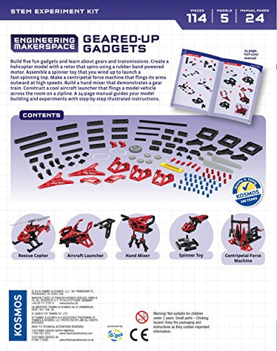 Thames & Kosmos Engineering Makerspace Geared-Up Gadgets Science Experiment Kit