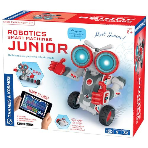 Thames & Kosmos Robotics Smart Machines Junior Stem Kit, Build & Code Your Robotãƒæ’Ã‚¢Ãƒ¢Ã¢‚¬Å¡Ã‚¬Ãƒ¢Ã¢‚¬Å¾Ã‚¢S Movements, Speed, Lights & Sounds, For Ages 8+, Use Screen- W/Built-In Buttons Or Via Block-Based Coding App