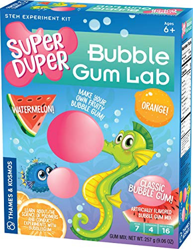 Thames & Kosmos Super Duper Bubble Gum Lab Stem Experiment & Activity Kit  Make Your Own Yummy Bubble Gum In 3 Flavors  Learn About Science Of Elastic Materials  Food Ingredients Included Small