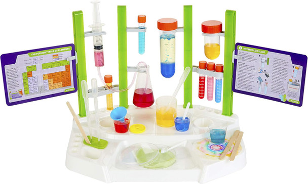 Thames & Kosmos Ooze Labs Chemistry Station Science Experiment Kit, 20 Non-Hazardous Experiments Including Safe Slime, Chromatography, Acids, Bases & More, Multi-Color