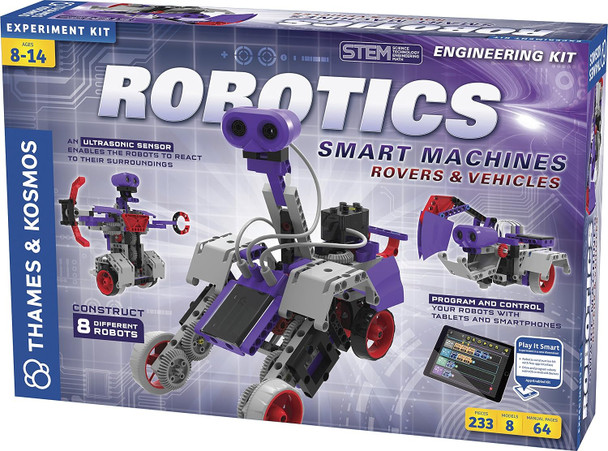 Thames & Kosmos  Robotics Smart Machines  Robotics For Kids 8 And Up  Stem Kit Builds 8 Robots  Full Color Manual To Help With Assembly  Requires Tablet Or Smartphone  Parents' Choice Gold Award