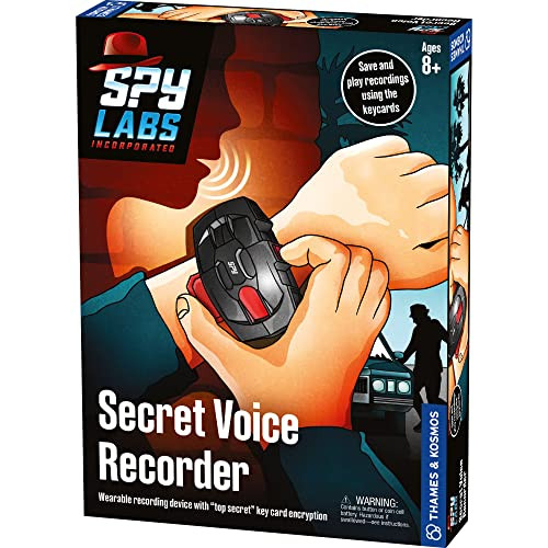 Thames & Kosmos Spy Labs Inc: Digital Voice Recorder Toy By Thames & Kosmos  Wearable Audio Recorder  Essential Gadget From The Detective Gear Experts For Kid Investigators
