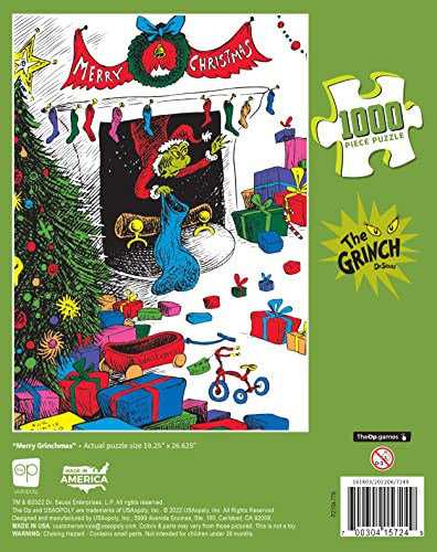Usaopoly Dr. Seuss Ãƒæ’Ã‚¢Ãƒ¢Ã¢‚¬Å¡Ã‚¬Ãƒ¦Ã¢‚¬Å“Merry Grinchmasãƒæ’Ã‚¢Ãƒ¢Ã¢‚¬Å¡Ã‚¬ÃƒŠã‚ 1000 Piece Jigsaw Puzzle  Collectible Puzzle Featuring The Grinch  Artwork Celebrating Classic Children'S Book  Officially-Licensed Dr. Seuss Puzzle & Merchandise