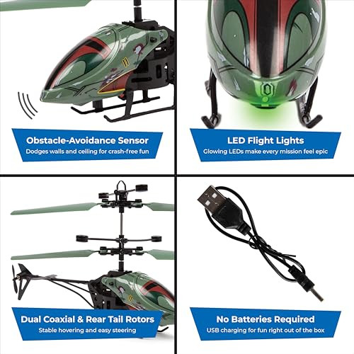 World Tech Toys Star Wars Boba Fett Rc Helicopter Ãƒæ’Ã‚¢Ãƒ¢Ã¢‚¬Å¡Ã‚¬Ãƒ¢Ã¢Š¬Ã…Œ Easyãƒæ’Ã‚¢Ãƒ¢Ã¢‚¬Å¡Ã‚¬Ãƒ¢Ã¢Š¬Ã‹Å“Fly Remote Control Helicopter With Led Lights, Durable Body, Coaxial & Rear Rotors Ãƒæ’Ã‚¢Ãƒ¢Ã¢‚¬Å¡Ã‚¬Ãƒ¢Ã¢Š¬Ã…Œ Kids 8+
