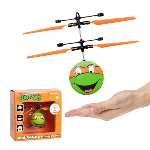 World Tech Toys Ninja Turtles Michelangelo Flying Toy Ãƒæ’Ã‚¢Ãƒ¢Ã¢‚¬Å¡Ã‚¬Ãƒ¢Ã¢Š¬Ã…Œ Motion Sensing Flying Ball With Usb Charging - Tmnt Licensed - Indoor/Outdoor Drone For Kids Ages 6+