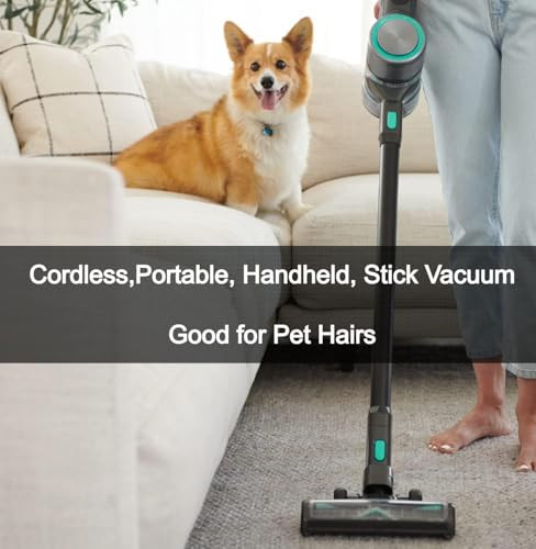 Wyze Cordless Vacuum Cleaner With 20000Pa Powerful Suction, Lightweight Stick With Hepa Filter, 300W Powerful Brushless Motor, 40Mins Runtime In Eco Mode, For Home Hard Floor Carpet Pet Hair