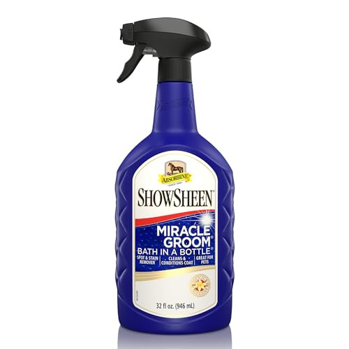 Absorbine Showsheen Miracle Groom Waterless Shampoo 5-In-1 Formula For Coat Mane & Tail 32Oz