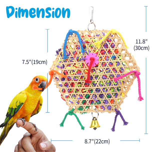 Ak Kyc Bird Parrot Toysã£¯Ã‚¼Ã…™2 Pack Bird Hanging Foraging Shredder Toys For Small Medium Small Bird Conure Cockatiel Parrotlet Lovebird Budgie