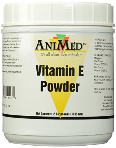 Animed Vitamin E Powder Supplement For Horses 2.5-Pound
