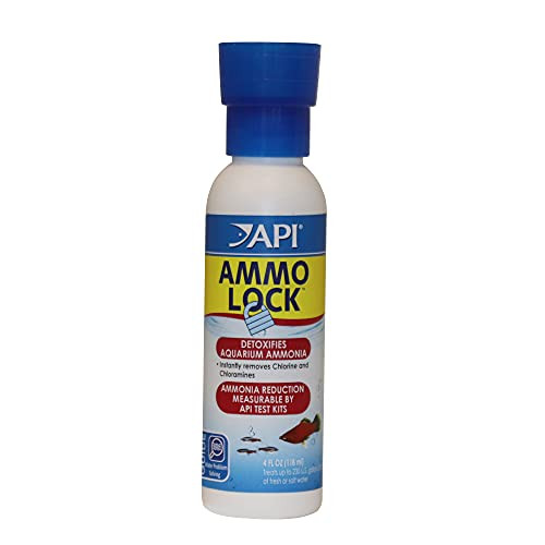 Api Ammo-Lock Freshwater And Saltwater Aquarium Ammonia Detoxifier 4-Ounce Bottle Ammo Lock 4 Oz