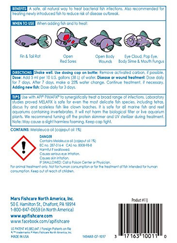 Api Melafix Freshwater Fish Bacterial Infection Remedy 16-Ounce Bottle
