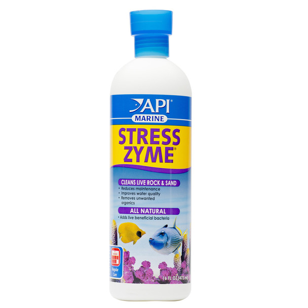 Api Aquarium Water Treatment & Trop. Fish Food: Stress Coat 16 Oz Stress Zyme 16 Oz Tropical Flakes 1.1 Oz