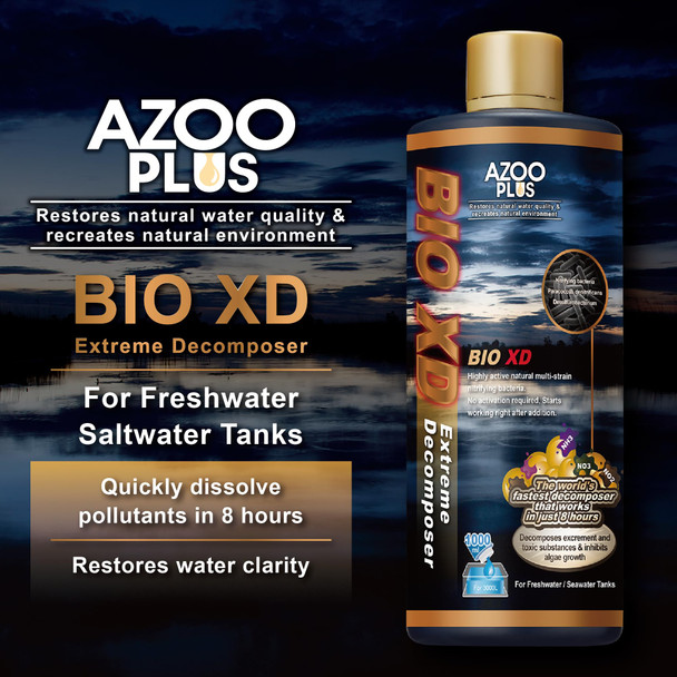 Azoo Azooplus Bio Xd Extreme Decomposer Nitrifying Bacteria For Freshwater And Saltwater Fish Tank 8.45 Ounces