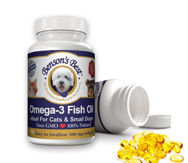 Benson'S Best Omega 3 Fish Oil For Dogs - Provides 43% More Omega 3 Fatty Acids Than Salmon Oil - 200 Softgels 1000 Mg - 100% Pure Non-Gmo Natural Pet Food Dog Fish Oil Supplements