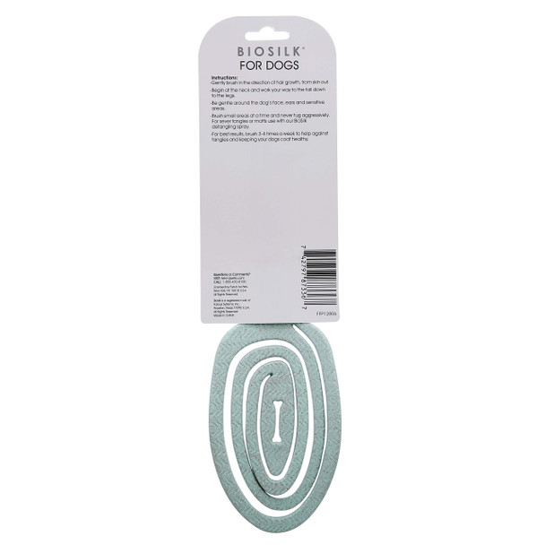 Biosilk For Pets Eco-Friendly Detangling Pin Brush For Dogs In Mint Green Easy To Hold Ergonomic Handle Dog Brushes Wet Or Dry Dog Hair Brush Light Blue (Ff12806)Gray/Black