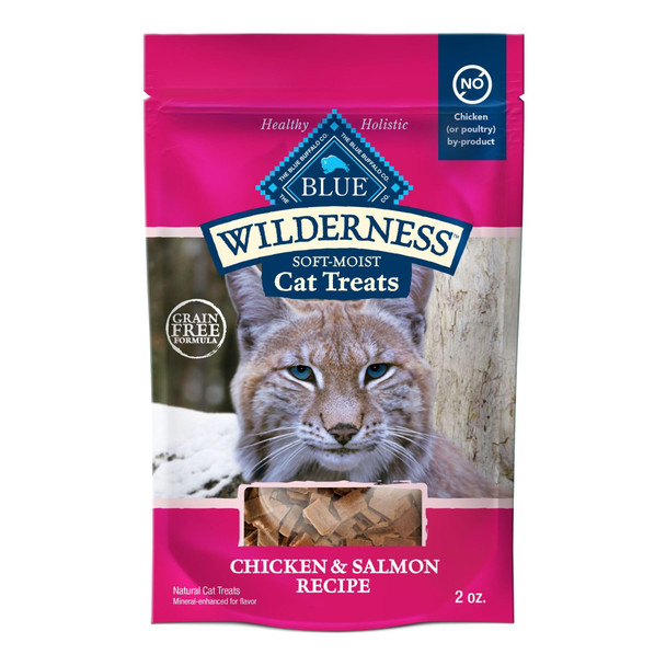 Blue Buffalo Wilderness Grain Soft-Moist Cat Treats Chicken & Salmon 2-Oz Bag
