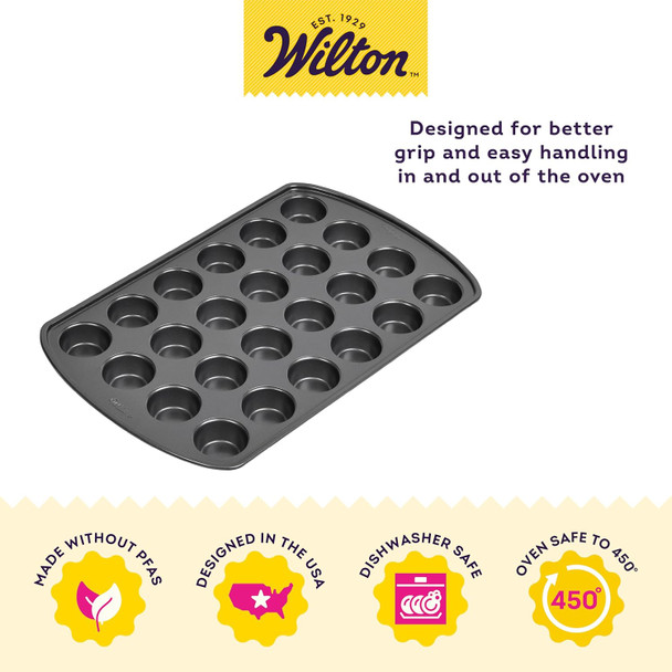 Wilton Gold Premium Non-Stick Bakeware 24 cup Muffin Pan 16x10x1 in
