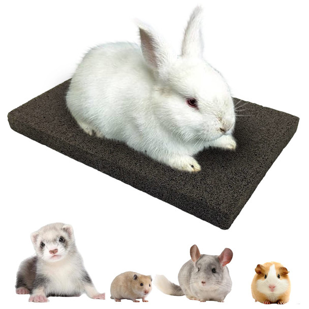Bnosdm Rabbit Grinding Claw Pads Natural Hamster Lava Stone Teeth Grinding Scratching Pad Chew Toy For Small Animals