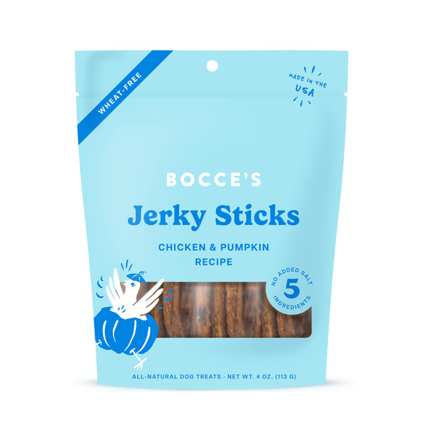 Bocce'S Bakery Jerky Stick Dog Treats Wheat- Made With Limited-Ingredients Baked In The Usa With No Added Salt Or Sugar All-Naural & High-Protein Turkey & Sweet Potato 4 Oz