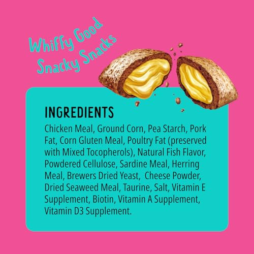 Bonkers Cat Bites Crunchy & Soft Seafood & Eat It Flavor Treats Low Calorie Training Or Food Topper 3 Oz Resealable Bag For All Breeds And Ages Value Pack (10 Pack)