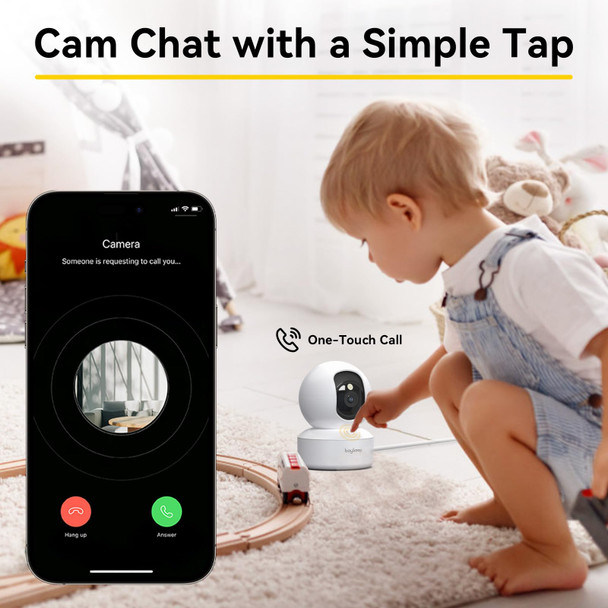 Boykeep Indoor Camera - 2K Pet Camera 5G/2.4Ghz Wifi Cam For Baby Monitor With Phone App 360Ãƒšã‚° Pan & Tilt 2-Way Audio Color Night Vision For With 12S Cloud Storage