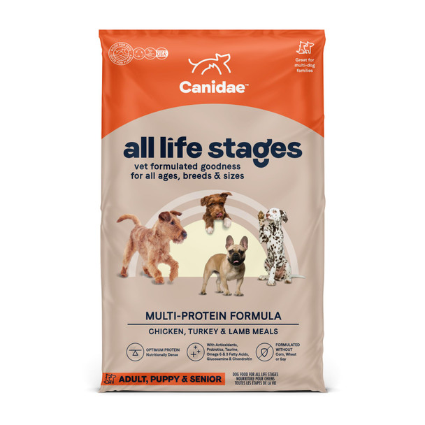 Canidae All Life Stages Multi-Protein Recipe With Chicken Turkey Lamb And Fish Ãƒ¢Ã‚Š¬Ã‚‚¬Å’ High Protein Premium Dry Dog Food For All Ages Breeds And Sizesã£¢Ã‚Š¬Ã‚‚¬Å’ 40 Lbs.