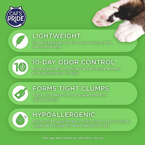 Cat'S Pride Premium Lightweight Clumping Litter: Complete Care - Up To 10 Days Of Powerful Odor Control - Hypoallergenic - Multi-Cat Unscented 10 Pounds