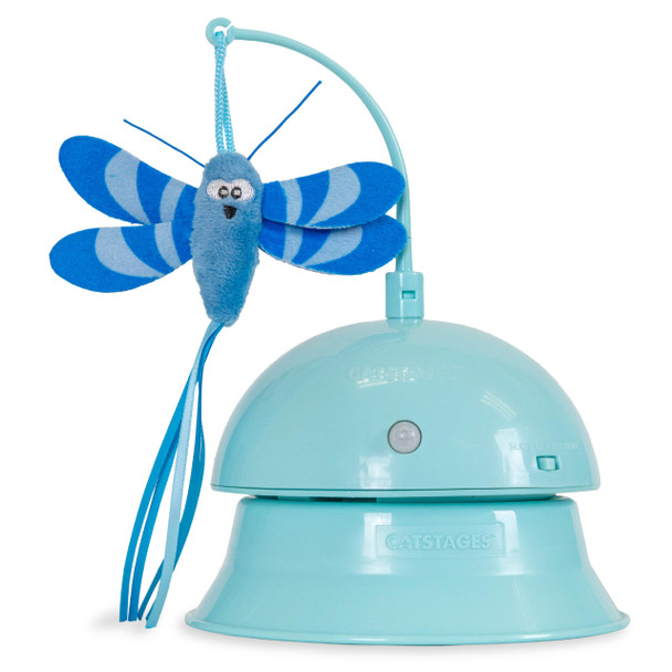 Catstages 2-In-1 Spinning Fish Treat Dispenser Cat Toy Interactive Puzzle Feeder & Cat Ball Track Add-On Blue