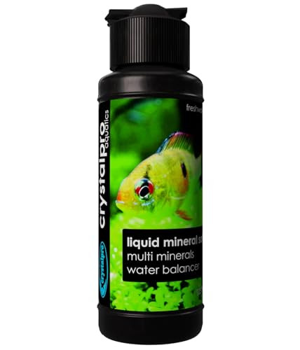 Crystalpro Liquid Mineral Salt 4.2 Oz - Liquid Aquarium Salt For Tropical Freshwater Fish - Reduces Stress - Boosts Protective Coat - Aquarium Mineralizer Treats 660 Gallons