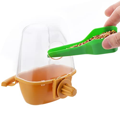 Dqitj 2 Pcs Small Bird Slot Feeder No Mess Cage Hanging Feeder Cup Plastic Food Feeding Box
