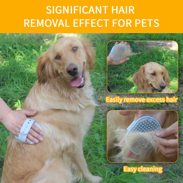 Dsoe Dog Grooming Brushã£¯Ã‚¼Ã…™Pet Shampoo Massage Bath Brush Comb With Adjustable Loop Handle For Grooming Short And Long Hair Cats And Dogs 2Pcs(Tapered Brush Head Blue+Green)