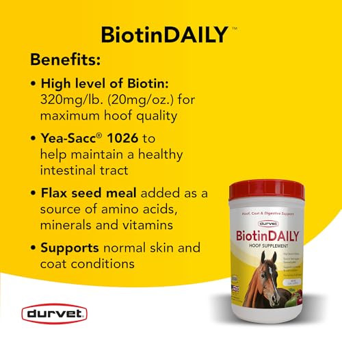 Durvet 01 0027 Biotin Daily Horse Hoof Care 2.5 Lb