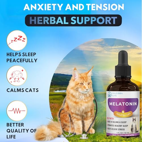 Eduzebra Cat Melatonin Melatonin For Cats Cat Sedative For Grooming Cat Sleep Aid Cat Calming Treats Anxiety Relief For Cats Support Restful Sleep For Your Cat