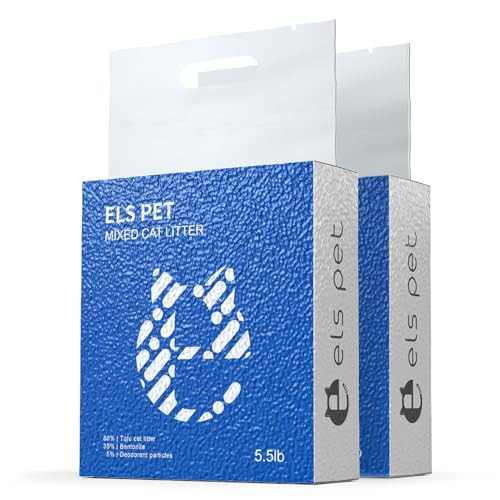 Els Pet Clumping Cat Litters 2 Packs Strong 3 In 1 Mixed Cat Litter Unscented Ultra Absorbent And Fast Drying Cat Litter Flushable Odor Eliminating