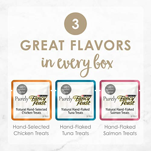 Fancy Feast Purina Natural Cat Treats Variety Pack Purely Natural - (Pack Of 5) 10 Ct. Pouches